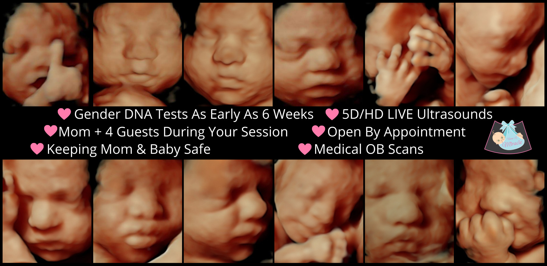 evig konservativ Symptomer 5D/HD LIVE Ultrasounds View A Miracle - 3D 4D Gender DNA